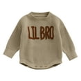 thumbnail image 1 of Toddler Baby Boy Knit Sweater Big/Lil Bro Embroidery Sweater 3M 6M 9M 12M 18M Onesie Brother Matching Outfit Warm Winter Clothes, 1 of 9