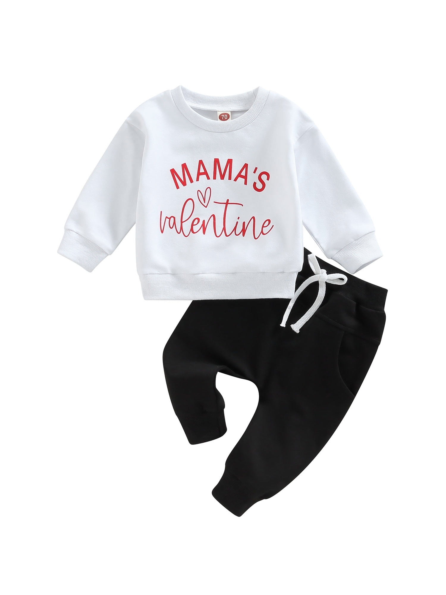 Toddler Baby Boy My First Valentine's Day Clothes Outfit Letter Print ...
