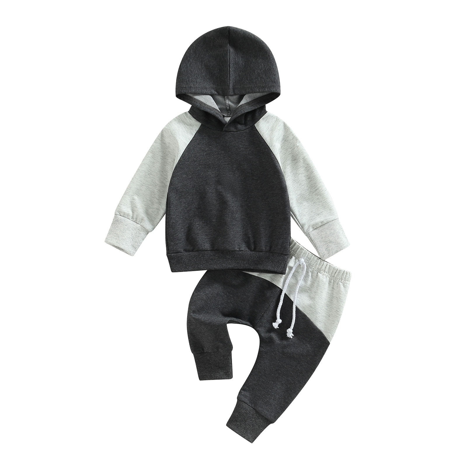 Toddler Baby Boy Outfits Fall Winter Long Sleeve Hoodie Tops Elastic