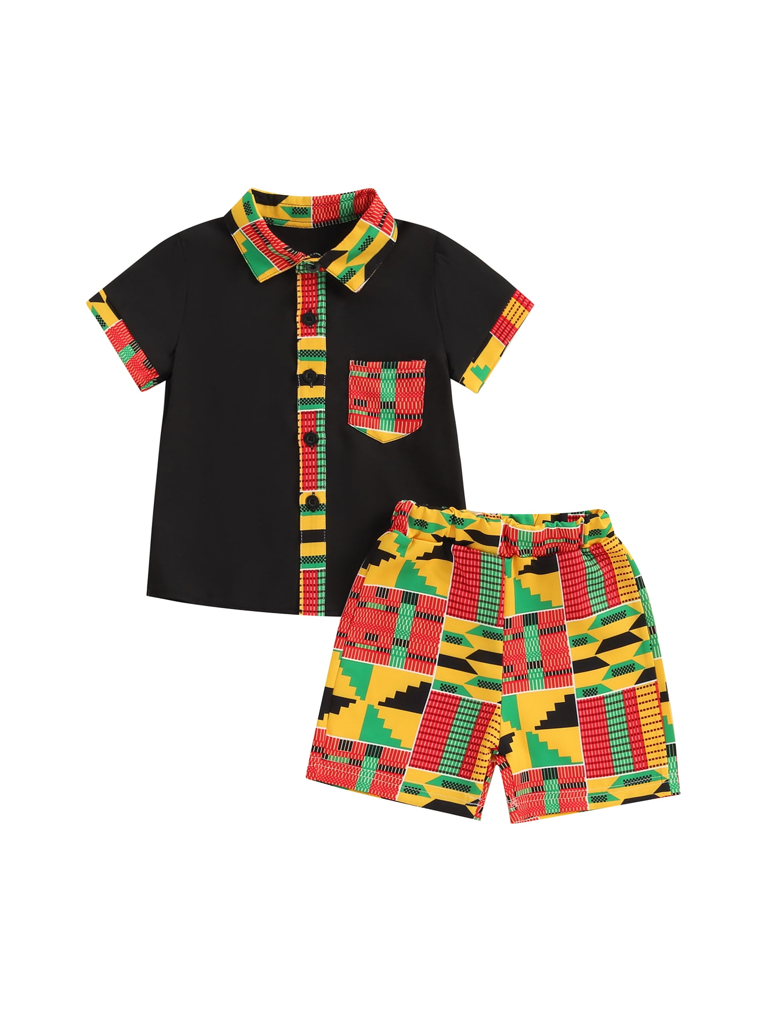 Toddler Boys 2-Piece Cotton Linen Outfit - Button-Front Shirt And Shorts Set, Lightweight Summer Casual Clothes