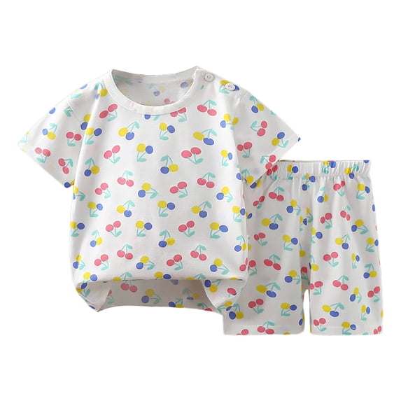 Toddler Baby Boy Summer Clothes 6 12 18 24 Months 2T 3T 4T Short Sleeves Shirt Tops & Casual Shorts Outfit Set,White