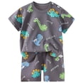 thumbnail image 1 of Toddler Baby Boy Summer Clothes Short Sleeve Print Shirt and Elastic Waist Shorts Sets Summer Outfit 2Pcs Toddler Sweatsuit Boy, 1 of 8