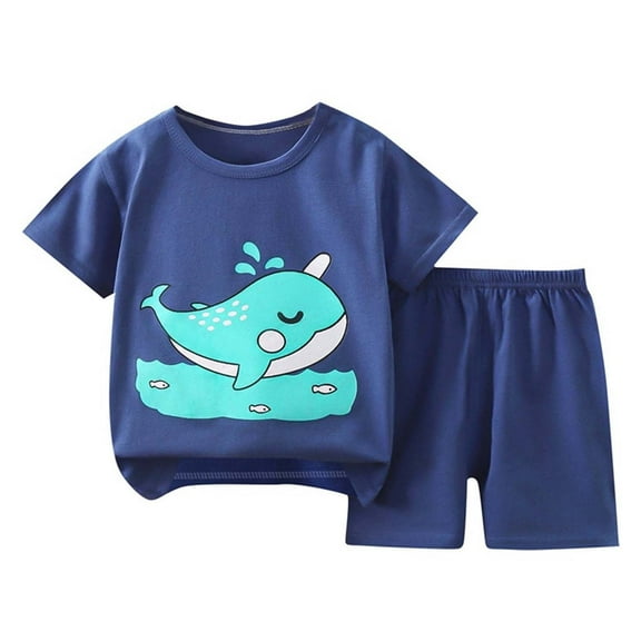 Toddler Baby Boy Summer Clothes Short Sleeve T-shirt with Shorts Summer Outfits Set