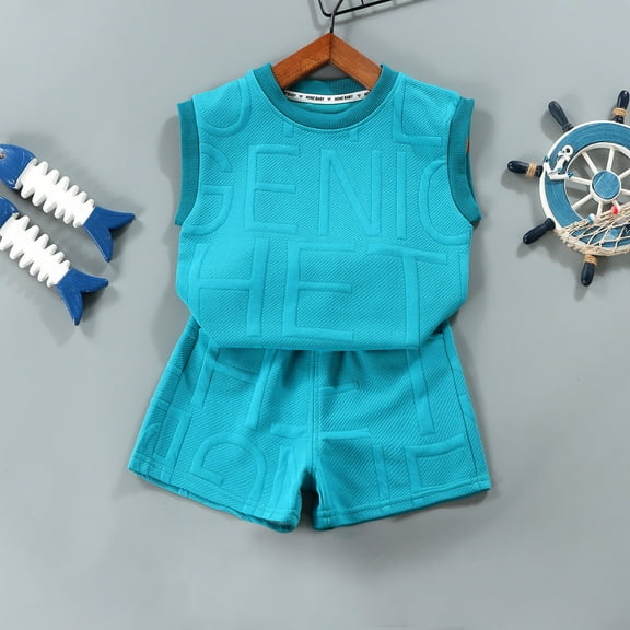 Toddler Boy Girl Shorts Set two Pcs Short Sleeve T-Shirt Tee Tops Jogger Shorts Sets Toddler Boy Summer Clothes for Kids Boys Girls 6-12 Months