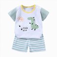 thumbnail image 1 of Toddler Baby Boy Summer Outfit Funny Letter T-Shirts Top Shorts Set Infant Boy Summer Clothes 6 12 18 Months 2T 3T Kaprioy, 1 of 4