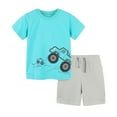 thumbnail image 1 of Toddler Baby Boy Summer Outfit Short Sleeve T Shirt Top Casual Shorts Set Clothes 6 12 18 24 Month, Size 2 Y, 1 of 6