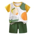 thumbnail image 1 of Toddler Baby Boy Summer Outfit Short Sleeve T Shirt Top Casual Shorts Set Clothes 6 12 18 24 Month, Size 3 Years, 1 of 3