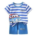 thumbnail image 1 of Toddler Baby Boy Summer Outfit Short Sleeve T Shirt Top Casual Shorts Set Clothes 6 12 18 24 Month, Size 5 Years, 1 of 3