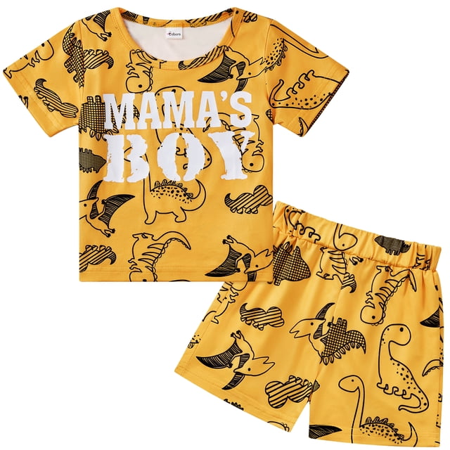 Toddler Baby Boy Summer Outfits Letter Print Short Sleeve T Shirt