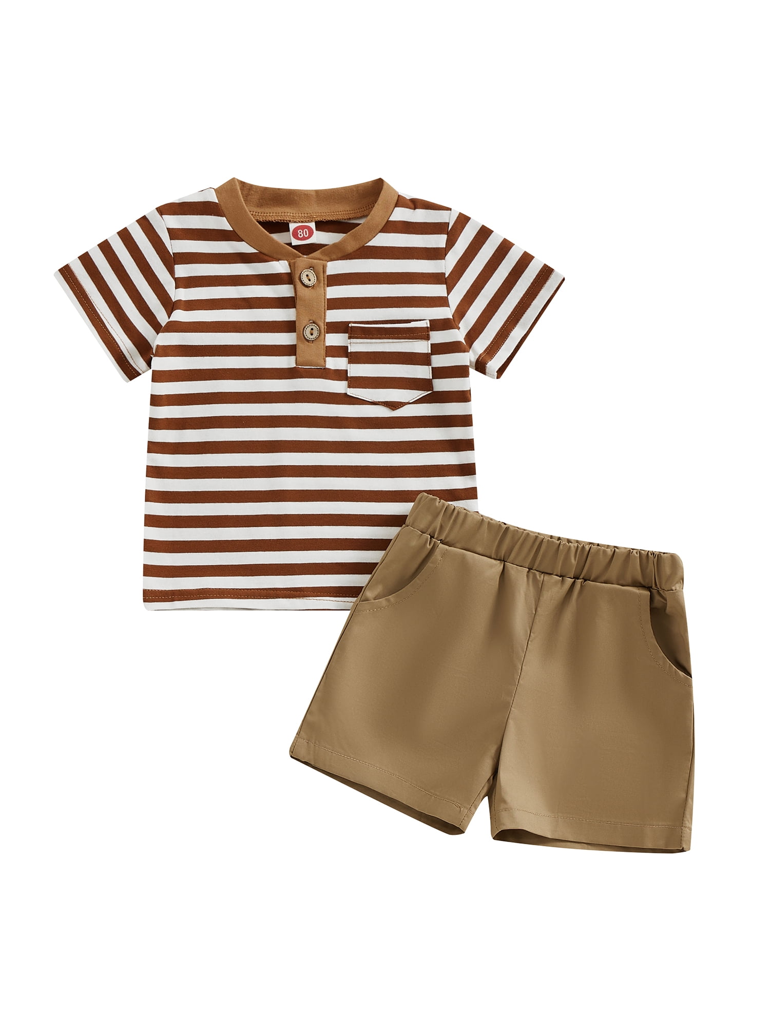Baby Boy Stripe Shirt and Shorts Set main image 0