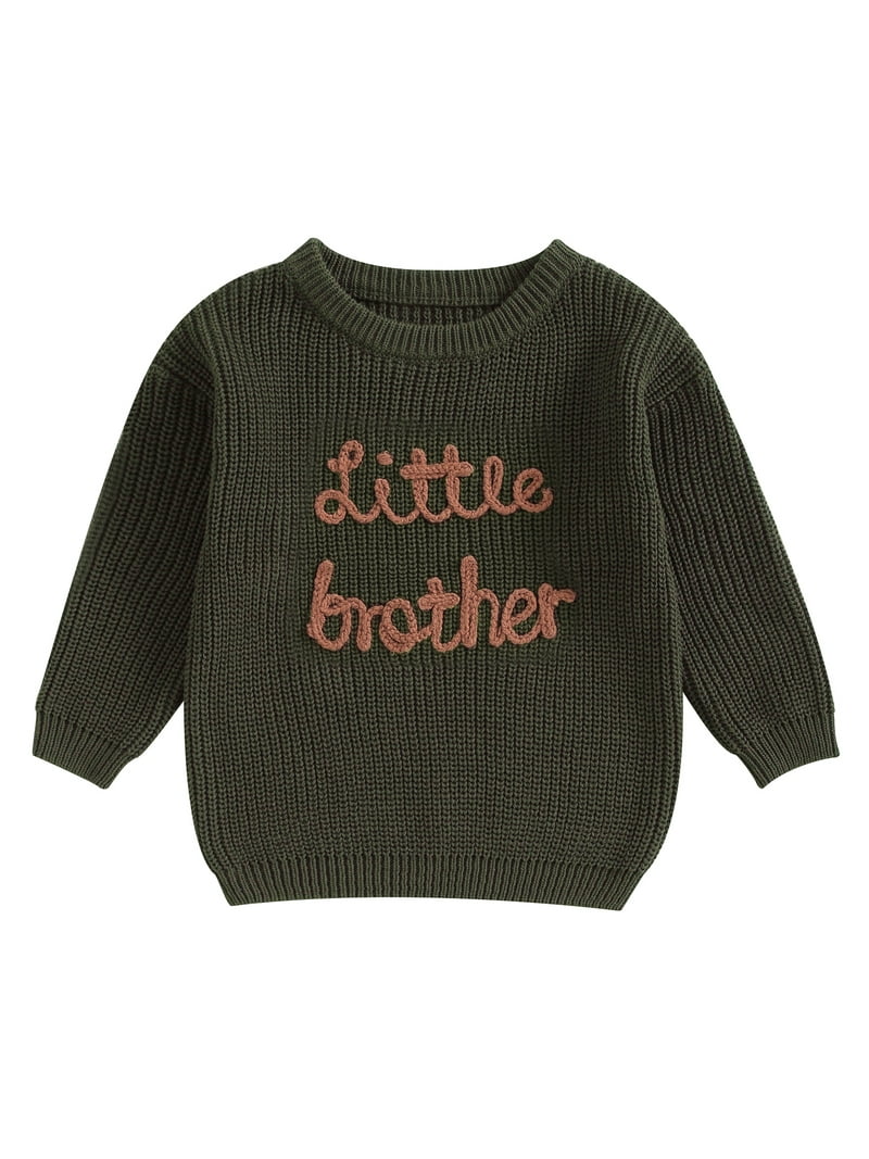 Toddler Baby Boy Sweater Big Brother Little Brother Matching
