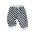 thumbnail image 1 of Toddler Baby Boy Sweatpants Checkerboard Patchwork Elastic Jogger Pants Casual Trousers, 1 of 7