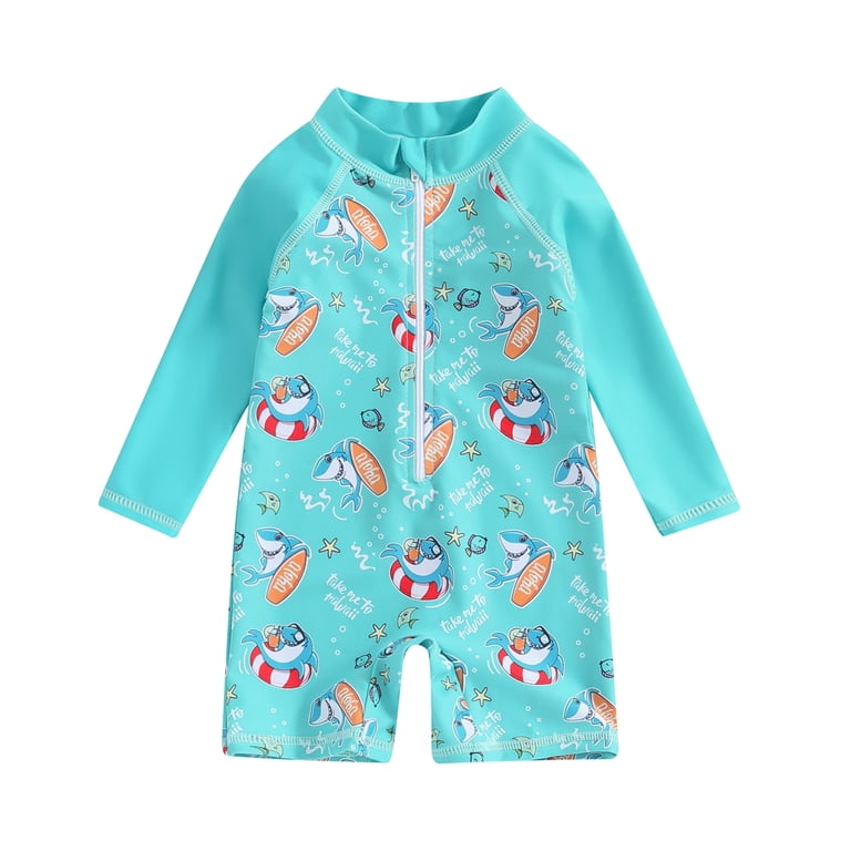 Baby Rash Guard Baby Boy Long Sleeve Rash Guard Swimsuit - UPF 50+ Sun ...