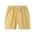 thumbnail image 1 of Toddler Baby Boy's Harem Pants - Solid Color Shorts with Lace-Up Design - Cotton Material, Machine Washable - Sizes 100-150 for 18 Months-8 Years, 1 of 6