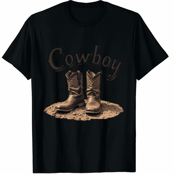 Toddler Baby Boys Cowboy Shirts Western Retro Graphic T Shirt Rodeo Party Outfit Summer Tees Graphic Black T-Shirt for Men and Women