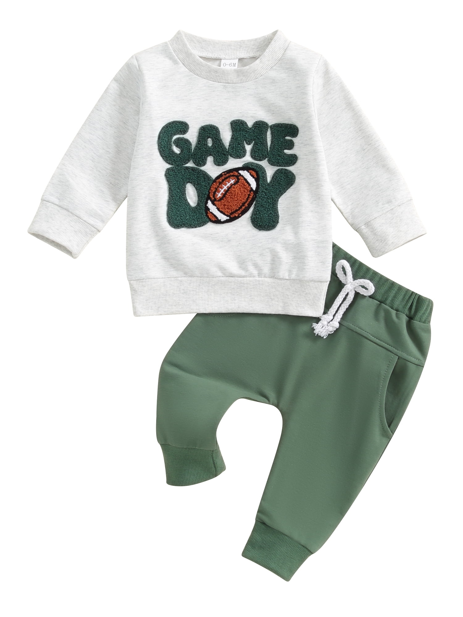 Baby Boy Mid-Season Dress In Terry Stuff Yellow Color Football Print main image 1