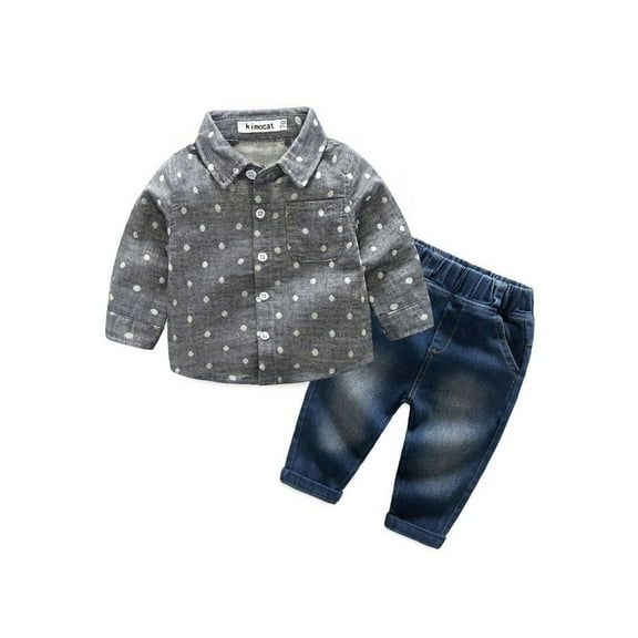 Toddler Baby Boys Full Sleeve Shirt with Jeans, Outfit Set, Birthday gift, Partywear