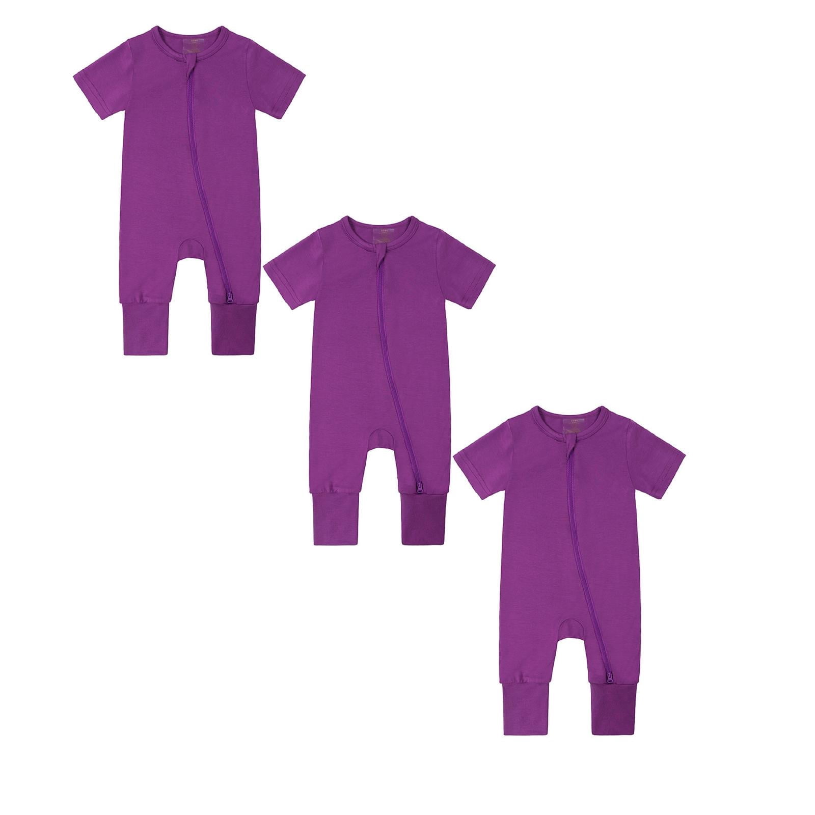 Toddler Baby Boys Girls Bodysuit Romper Pajamas Jumpsuit Breathable Short Sleeve Sleeper Newborn Baby Girl Clothes 24M Cute boy and girl baby clothes