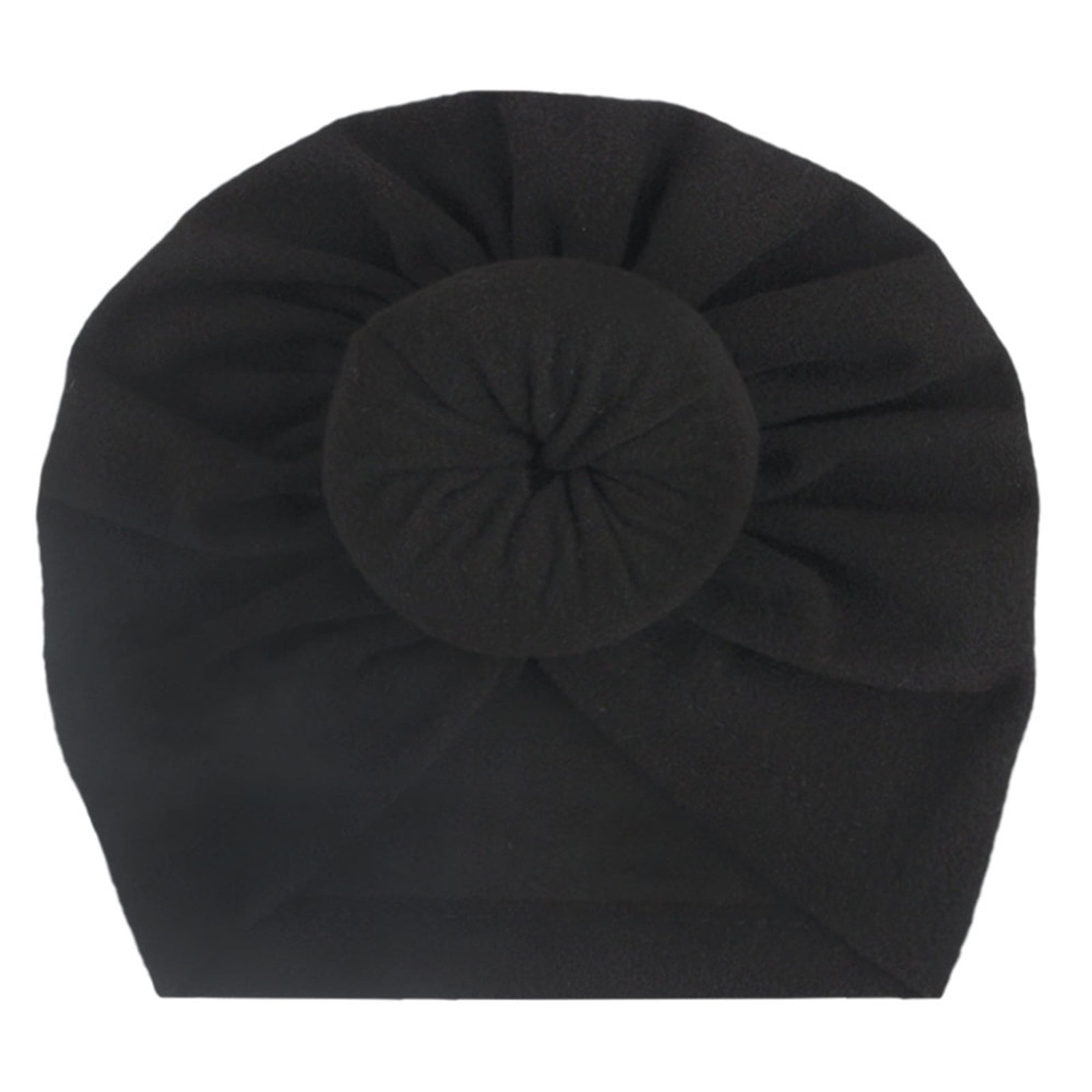 Toddler Baby Boys Girls Cap Solid Cotton Knotted Elastics Turban Hat