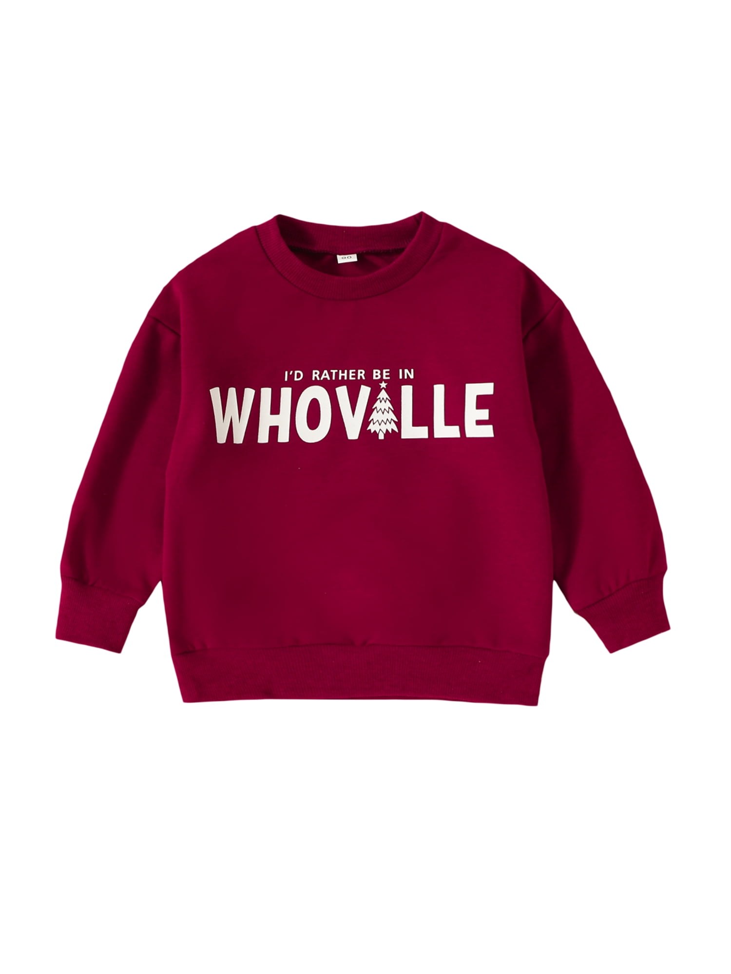 Toddler Baby Boys Girls Christmas Clothes Funny Letter Print Sweatshirt ...