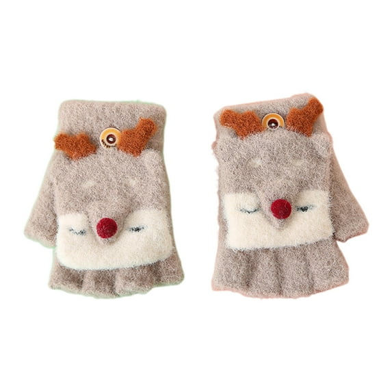 Toddler Baby Boys Girls Christmas Winter Gloves Toddler Soft Warm Wool Gloves Children Thermal Knit Gloves for Kids 2-6T