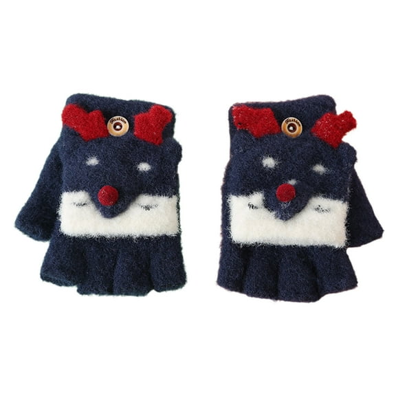 Toddler Baby Boys Girls Christmas Winter Gloves Toddler Soft Warm Wool Gloves Children Thermal Knit Gloves for Kids 2-6T