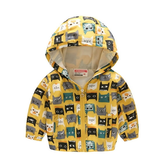 Toddler Baby Boys Girls Dinosaur Camouflage Zip Windproof Jacket Hooded Trench Lightweight Kids Girls Clothes