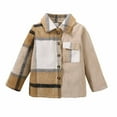 thumbnail image 1 of Toddler Baby Boys Girls Flannel Shirt Jacket Plaid Button Down Shacket Kids Long Sleeve Coat Top Fall Winter Clothes Baby Clothes, 1 of 8
