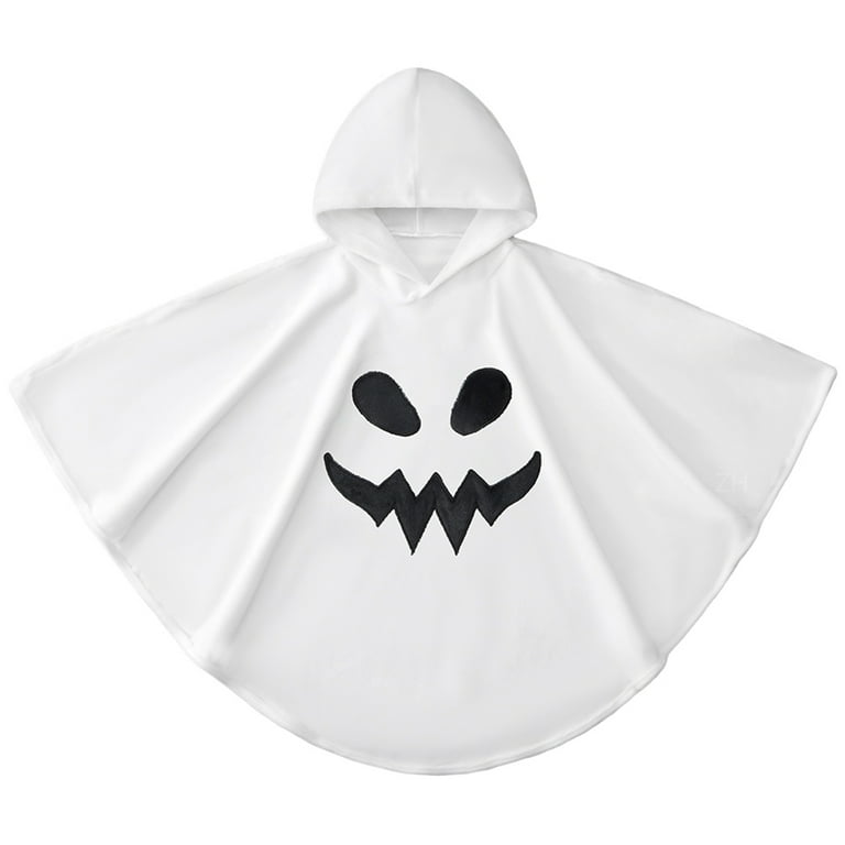 Ghost Hooded Cape Child White Ghost Hooded Cape Child White