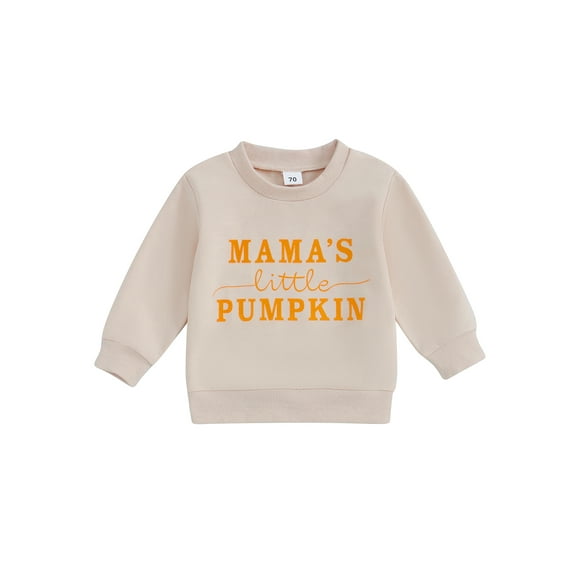 Toddler Baby Boys Girls Halloween Fall Sweatshirt 0 6 12 18 24 Months 2T 3T Letter Print Contrast Color Long Sleeve Round Neck Tops