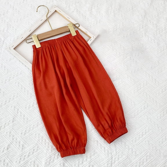 Toddler Baby Boys Girls Harem Pants Cotton Lightweight Solid Color Bloomers Joggers Elastic Waist Summer Fall Casual Cute