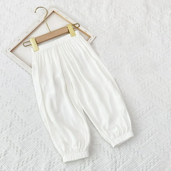 Toddler Baby Boys Girls Harem Pants Cotton Lightweight Solid Color Bloomers Joggers Elastic Waist Summer Fall Casual Cute