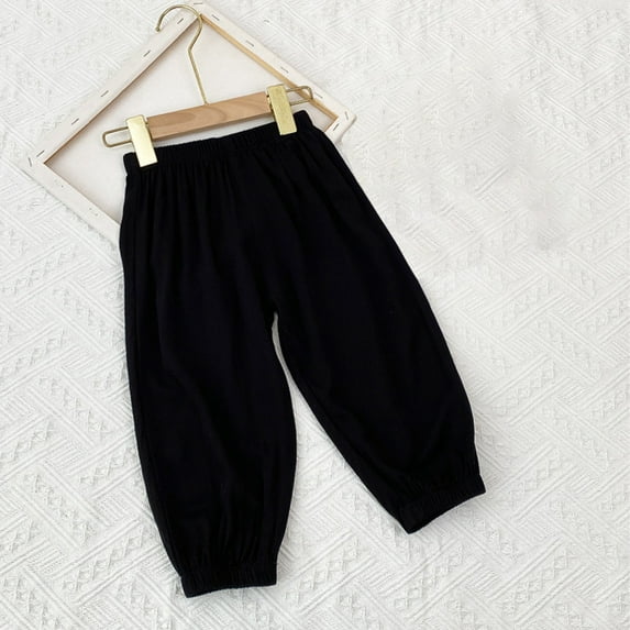 Toddler Baby Boys Girls Harem Pants Cotton Lightweight Solid Color Bloomers Joggers Elastic Waist Summer Fall Casual Cute