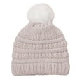thumbnail image 1 of Toddler Baby Boys Girls Hat Knitted Cap Beaniess Pompom Elastics Turban Winter Warm Hat, 1 of 4