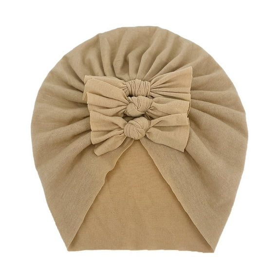 Toddler Baby Boys Girls Hat Solid Cap Beanie Bowknot Elastics Turban Hat