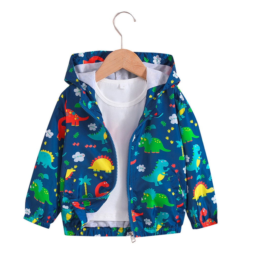 Babies Green Dinosaur Hooded Jacket main image 0