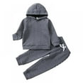 thumbnail image 1 of Toddler Baby Boys Girls Hooded Sweater Pants Fashion Clothing Set Spring Autumn Suit 1-6 Years, 1 of 6