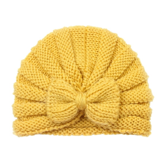 Toddler Baby Boys Girls Knitted Cap Beaniess Solid Cotton Bowknot Elastics Turban Hat 6 Month Hat Hut Hat Baby Boy Winter Hats 6 12 Months Baby Summer Hat Toddler Hats for Boys Warm Hats for