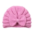 thumbnail image 1 of Toddler Baby Boys Girls Knitted Cap Solid Bowknot Elastics Turban Hat Boys Winter Hat Baby Hat for Baby, 1 of 3