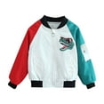 thumbnail image 1 of Toddler Baby Boys Girls Lightweight Jackets Fashion Print Full Zipper Long Sleeve Jacket Casual Loose Fit Fall Winter Outwear, 1 of 4