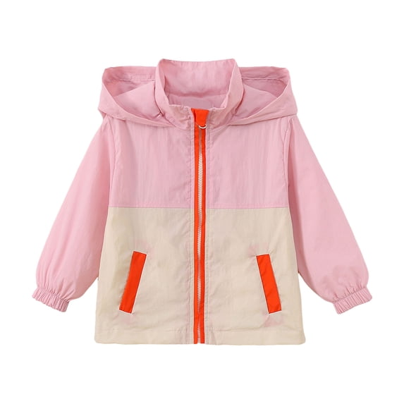 Toddler Baby Boys Girls Lightweight Windbreaker Jacket Casual Zip Up Jackets With Hooded 1-6 Years