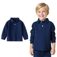 thumbnail image 1 of Toddler Baby Boys Girls Long Sleeve Solid Shirt Tops Fall Winter Kids Clothes, 1 of 8