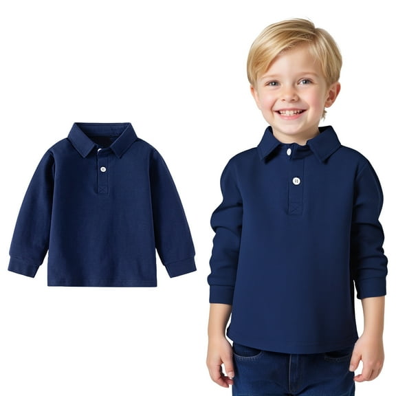 Toddler Baby Boys Girls Long Sleeve Solid Shirt Tops Fall Winter Kids Clothes