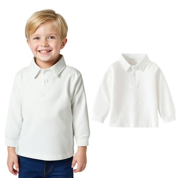 Toddler Baby Boys Girls Long Sleeve Solid Shirt Tops Fall Winter Kids Clothes