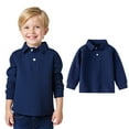 thumbnail image 1 of Toddler Baby Boys Girls Long Sleeve Solid Shirt Tops Fall Winter Kids Clothes, 1 of 8