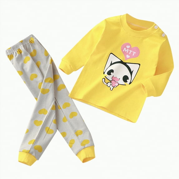 Toddler Baby Boys Girls Outfits Boy Autumn Winter Round Neck Long Sleeve Elastic Waist 6M 9M 12M 2T 3T 4T Tops And Pants Clothes 2 Piece