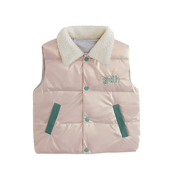 Toddler Baby Boys Girls Pattern Cute Duck-down Windproof Keep Warm Vest Coat