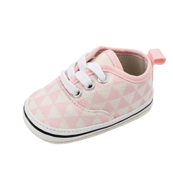 Toddler Baby Boys Girls Shoes Soft Sole Plaid Lace Up Casual Princess Shoes for Boys Girls Size 12-18 Months