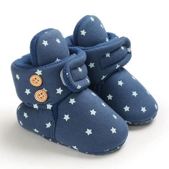 Toddler Baby Boys Girls Soft Cotton Slippers Newborn Kids Warm Boots Winter Socks Anti-Slip Shoes 0-18 Months