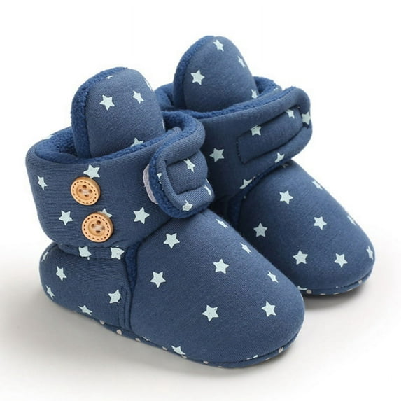 Toddler Baby Boys Girls Soft Cotton Slippers Newborn Kids Warm Boots Winter Socks Anti-Slip Shoes 0-18 Months